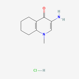 molecular formula C10H15ClN2O B13487030 3-Amino-1-methyl-1,4,5,6,7,8-hexahydroquinolin-4-one hydrochloride 