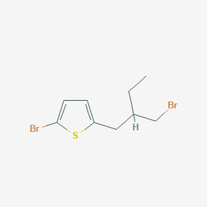 molecular formula C9H12Br2S B13487037 2-Bromo-5-(2-(bromomethyl)butyl)thiophene 