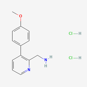 molecular formula C13H16Cl2N2O B13487064 1-[3-(4-Methoxyphenyl)pyridin-2-yl]methanamine dihydrochloride 