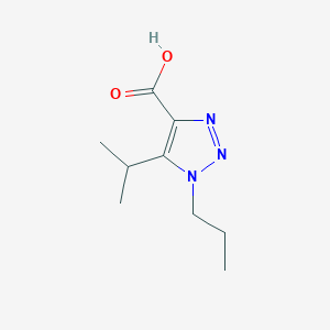 molecular formula C9H15N3O2 B13487069 5-Isopropyl-1-propyl-1h-1,2,3-triazole-4-carboxylic acid 