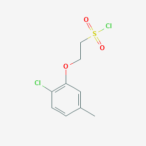 molecular formula C9H10Cl2O3S B13487085 2-(2-Chloro-5-methylphenoxy)ethane-1-sulfonyl chloride 