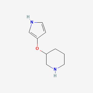 molecular formula C9H14N2O B13487093 3-(1H-pyrrol-3-yloxy)piperidine 