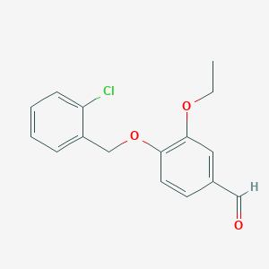 B1348713 4-[(2-Chlorobenzyl)oxy]-3-ethoxybenzaldehyde CAS No. 325856-53-9