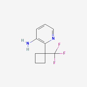 molecular formula C10H11F3N2 B13487140 2-[1-(Trifluoromethyl)cyclobutyl]pyridin-3-amine CAS No. 2866322-75-8