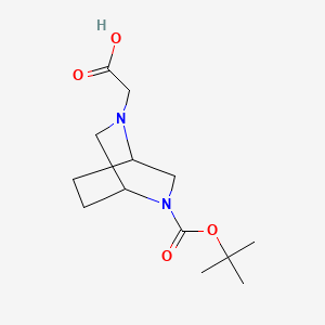 2-{5-[(Tert-butoxy)carbonyl]-2,5-diazabicyclo[2.2.2]octan-2-yl}acetic acid