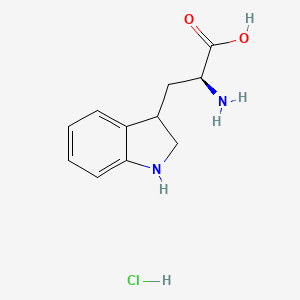 molecular formula C11H15ClN2O2 B13487179 (2S)-2-amino-3-(2,3-dihydro-1H-indol-3-yl)propanoic acid hydrochloride 