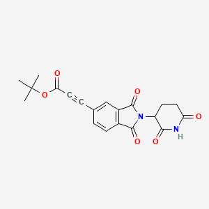 molecular formula C20H18N2O6 B13487187 Tert-butyl 3-[2-(2,6-dioxo-3-piperidyl)-1,3-dioxo-isoindolin-5-yl]prop-2-ynoate 