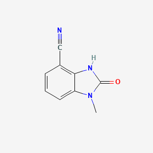 molecular formula C9H7N3O B13487191 1-Methyl-2-oxo-2,3-dihydro-1H-benzimidazole-4-carbonitrile CAS No. 923014-40-8