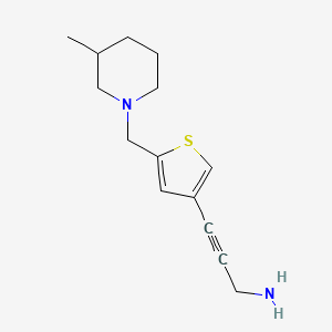 3-(5-((3-Methylpiperidin-1-yl)methyl)thiophen-3-yl)prop-2-yn-1-amine