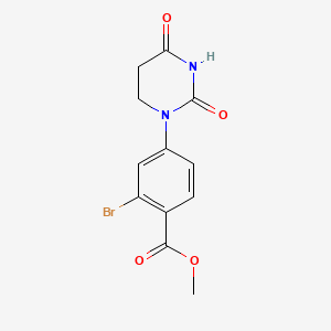 molecular formula C12H11BrN2O4 B13487215 Methyl 2-bromo-4-(2,4-dioxohexahydropyrimidin-1-yl)benzoate 