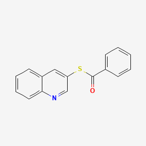 molecular formula C16H11NOS B13487220 Phenyl(quinolin-3-ylsulfanyl)methanone 