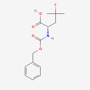 molecular formula C14H18FNO4 B13487231 (2S)-2-(((Benzyloxy)carbonyl)amino)-4-fluoro-4-methylpentanoic acid 