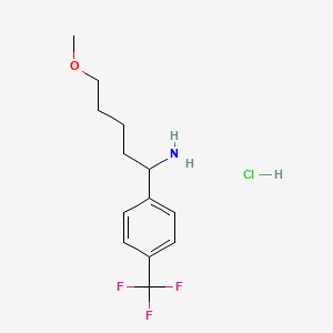 5-Methoxy-1-[4-(trifluoromethyl)phenyl]pentan-1-amine hydrochloride