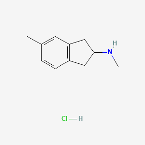 molecular formula C11H16ClN B13487238 N,5-dimethyl-2,3-dihydro-1H-inden-2-amine hydrochloride 