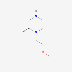 molecular formula C8H18N2O B13487254 (2R)-1-(2-methoxyethyl)-2-methylpiperazine 