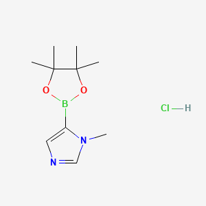 molecular formula C10H18BClN2O2 B13487256 1-methyl-5-(4,4,5,5-tetramethyl-1,3,2-dioxaborolan-2-yl)-1H-imidazole hydrochloride 