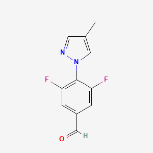 3,5-Difluoro-4-(4-methyl-1h-pyrazol-1-yl)benzaldehyde