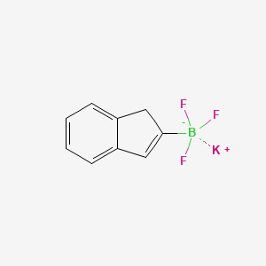 molecular formula C9H7BF3K B13487328 Potassium trifluoro(1H-inden-2-yl)borate 