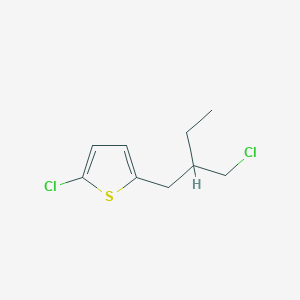 molecular formula C9H12Cl2S B13487331 2-Chloro-5-(2-(chloromethyl)butyl)thiophene 