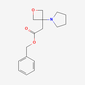 Benzyl 2-[3-(pyrrolidin-1-yl)oxetan-3-yl]acetate