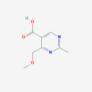 molecular formula C8H10N2O3 B13487343 4-(Methoxymethyl)-2-methylpyrimidine-5-carboxylic acid 