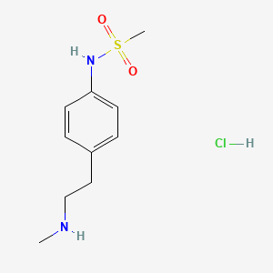 molecular formula C10H17ClN2O2S B13487349 N-{4-[2-(methylamino)ethyl]phenyl}methanesulfonamide hydrochloride 