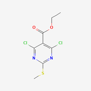 molecular formula C8H8Cl2N2O2S B1348736 4,6-二氯-2-(甲硫基)嘧啶-5-羧酸乙酯 CAS No. 959070-42-9