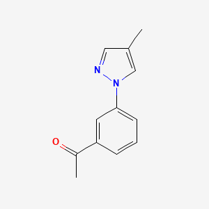 molecular formula C12H12N2O B13487392 1-(3-(4-Methyl-1h-pyrazol-1-yl)phenyl)ethan-1-one 