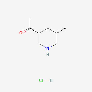 molecular formula C8H16ClNO B13487406 1-(cis-5-Methylpiperidin-3-yl)ethan-1-one hydrochloride 