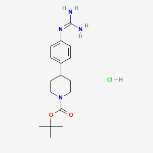 Tert-butyl 4-(4-carbamimidamidophenyl)piperidine-1-carboxylate hydrochloride