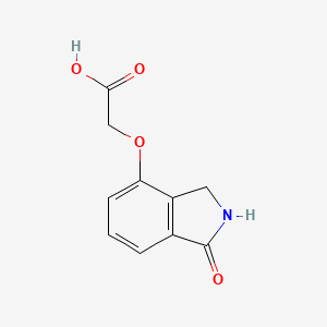 molecular formula C10H9NO4 B13487423 2-[(1-oxo-2,3-dihydro-1H-isoindol-4-yl)oxy]acetic acid 