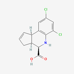 rac-(3aR,4S,9bS)-6,8-dichloro-3H,3aH,4H,5H,9bH-cyclopenta[c]quinoline-4-carboxylic acid