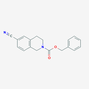 molecular formula C18H16N2O2 B13487430 Benzyl 6-cyano-3,4-dihydroisoquinoline-2(1H)-carboxylate 