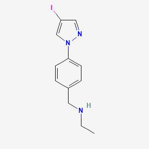 n-(4-(4-Iodo-1h-pyrazol-1-yl)benzyl)ethanamine