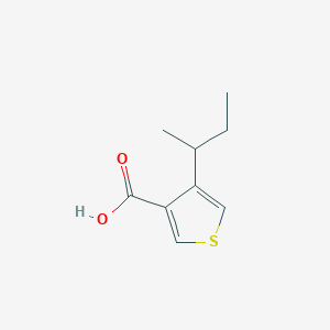 molecular formula C9H12O2S B13487465 4-(Butan-2-yl)thiophene-3-carboxylic acid 