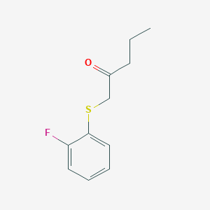 molecular formula C11H13FOS B13487518 1-((2-Fluorophenyl)thio)pentan-2-one 