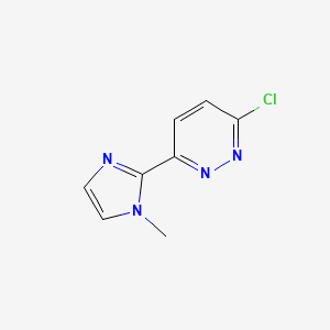 molecular formula C8H7ClN4 B13487522 3-chloro-6-(1-methyl-1H-imidazol-2-yl)pyridazine 