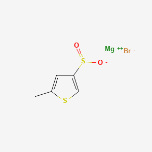 molecular formula C5H5BrMgO2S2 B13487523 Magnesium 5-methylthiophene-3-sulfinate bromide 