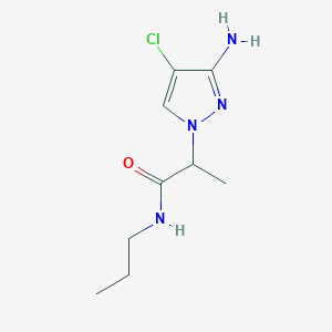 molecular formula C9H15ClN4O B13487526 2-(3-Amino-4-chloro-1h-pyrazol-1-yl)-N-propylpropanamide 