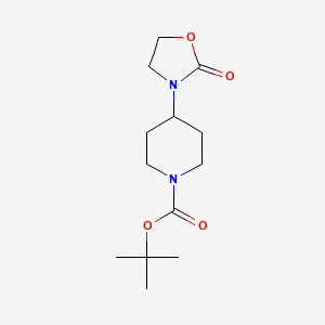 molecular formula C13H22N2O4 B13487529 4-(2-Oxo-oxazolidin-3-yl)-piperidine-1-carboxylic acid tert-butyl ester 