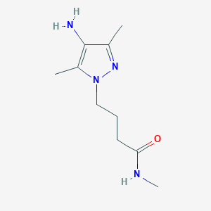 molecular formula C10H18N4O B13487539 4-(4-Amino-3,5-dimethyl-1h-pyrazol-1-yl)-N-methylbutanamide 