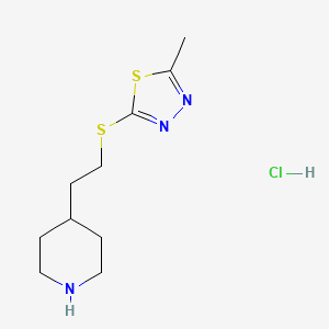 4-{2-[(5-Methyl-1,3,4-thiadiazol-2-yl)sulfanyl]ethyl}piperidine hydrochloride