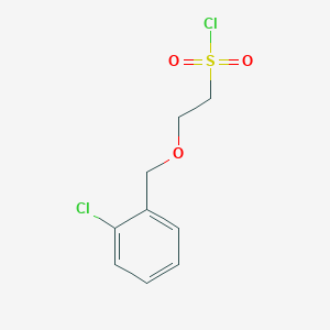 molecular formula C9H10Cl2O3S B13487616 2-((2-Chlorobenzyl)oxy)ethane-1-sulfonyl chloride 