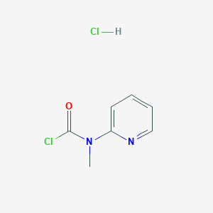 molecular formula C7H8Cl2N2O B13487619 N-methyl-N-(pyridin-2-yl)carbamoyl chloride hydrochloride 