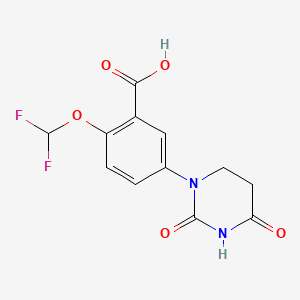 2-(difluoromethoxy)-5-(2,4-dioxo-1,3-diazinan-1-yl)benzoic acid