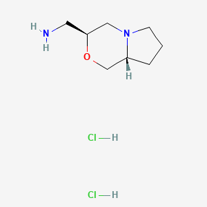 1-[(3S,8aR)-hexahydro-1H-pyrrolo[2,1-c][1,4]oxazin-3-yl]methanamine dihydrochloride