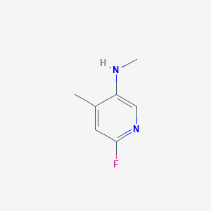 molecular formula C7H9FN2 B13487646 6-fluoro-N,4-dimethylpyridin-3-amine 