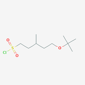 molecular formula C10H21ClO3S B13487679 5-(Tert-butoxy)-3-methylpentane-1-sulfonyl chloride 