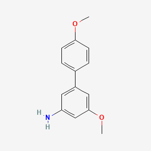 molecular formula C14H15NO2 B13487696 3-Methoxy-5-(4-methoxyphenyl)aniline 