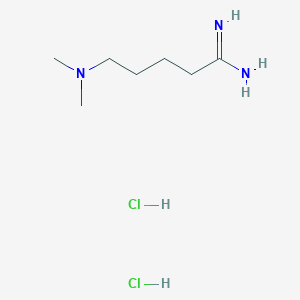 molecular formula C7H19Cl2N3 B13487714 5-(Dimethylamino)pentanimidamide dihydrochloride 